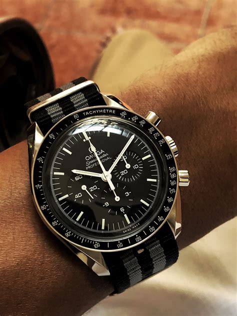 nato omega speedmaster|Omega Speedmaster strap size.